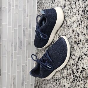 Navy-Blue & White Allbirds Wool Runner Casual Shoes sz 10 sneakers WRM M10